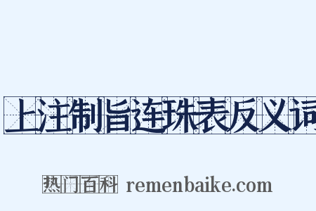 上注制旨连珠表反义词是什么意思的图片